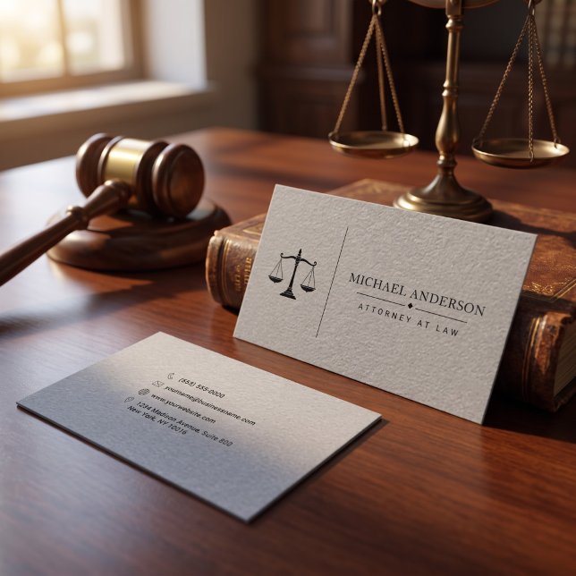 Premium Attorney Template Business Card (Creator Uploaded)