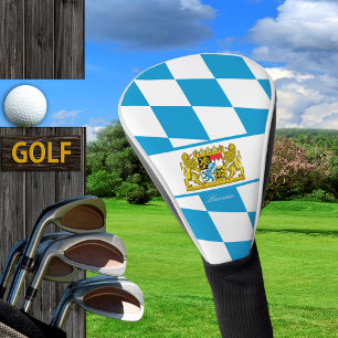 Premium Bavaria Golf Covers, Bavarian Flag Head Cover