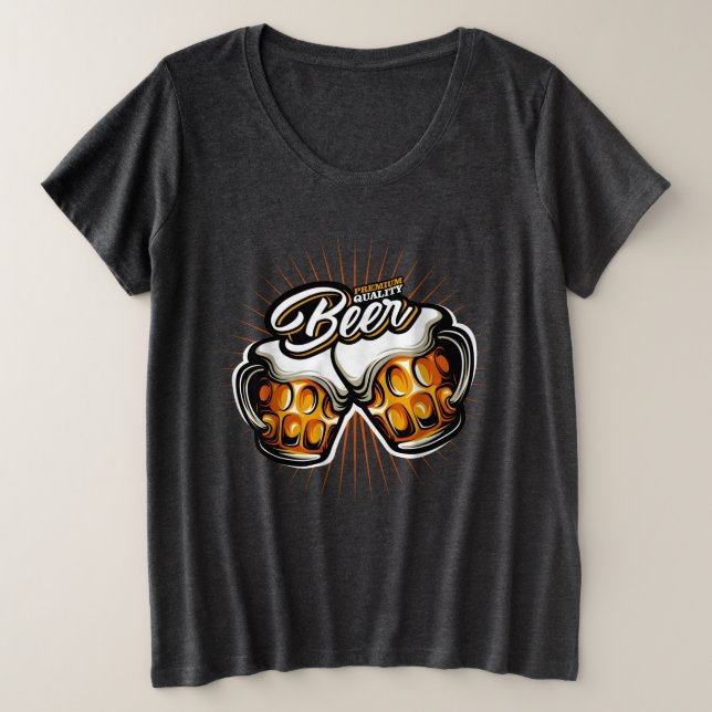 Premium Beer      Plus Size T-Shirt (Design Front)
