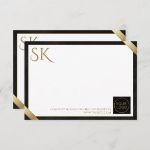 Premium Black and Gold Company Logo Card