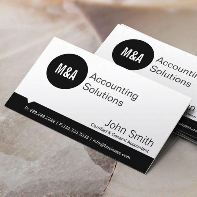 Premium Black Dot Accounting Business Card (Creator Uploaded)