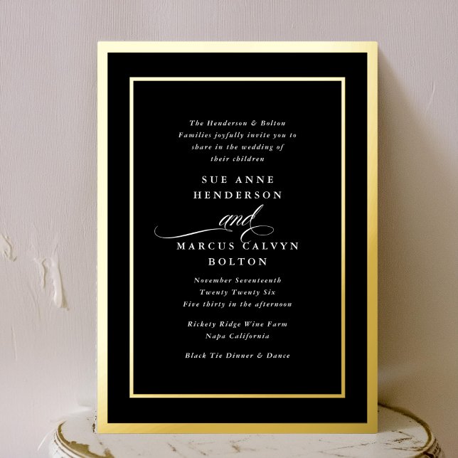 Premium Black Formal White Ampersand Frame Wedding (Creator Uploaded)