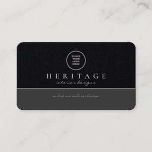 Premium Black Grey Professional Social Media Logo Business Card