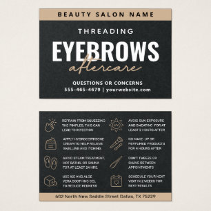 Premium Black Luxury Eyebrow Threading Aftercare