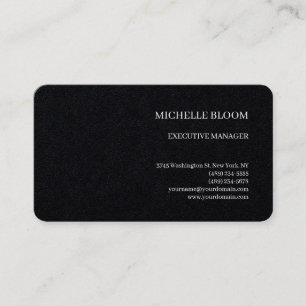 Premium Black Modern Plain Simple Minimalist Business Card