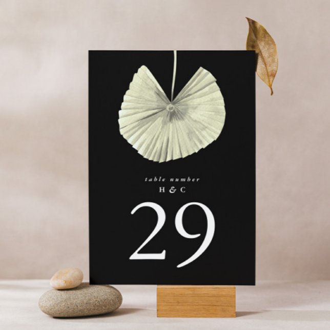 Premium Black Onyx Pampas Grass Tropical Table Number (Creator Uploaded)