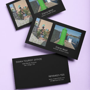 Premium Black Paper Photo Business Card