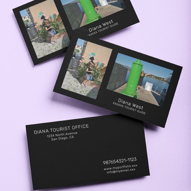 Premium Black Paper Photo Business Card (Creator Uploaded)