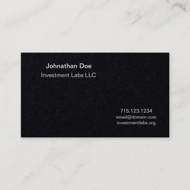 Premium Black Personal Card  (Front)