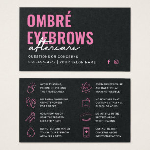 Premium Black & Pink Ombre Powder Brows Aftercare 