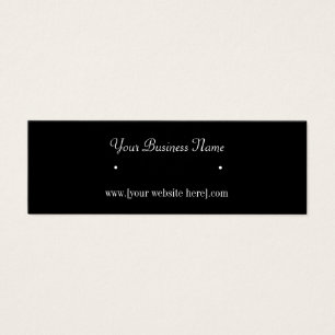 Premium Black Skinny Earring Business Cards