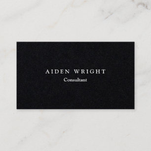 Premium Black Stylish Modern Minimalist Plain Business Card