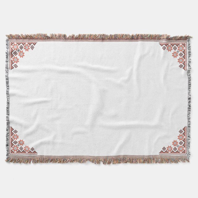 Premium Blanket with Artistic Geometric Embroidery (Front)
