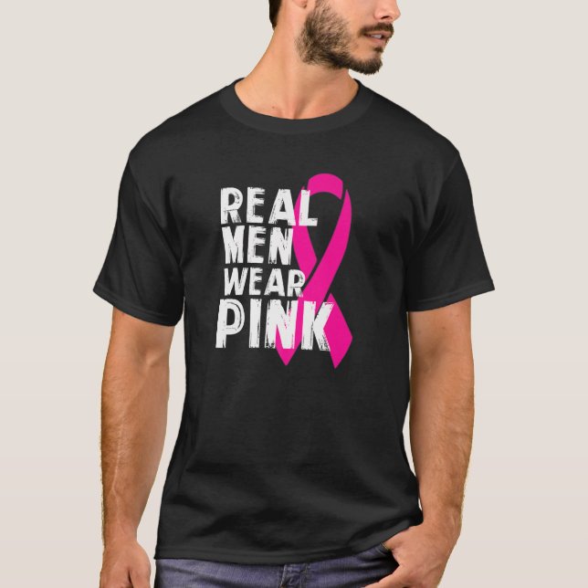 PREMIUM Breast Cancer Awareness Tshirt Real Men We (Front)