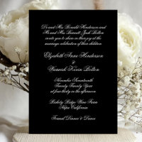 Premium Calligraphy Black Tie Formal Wedding