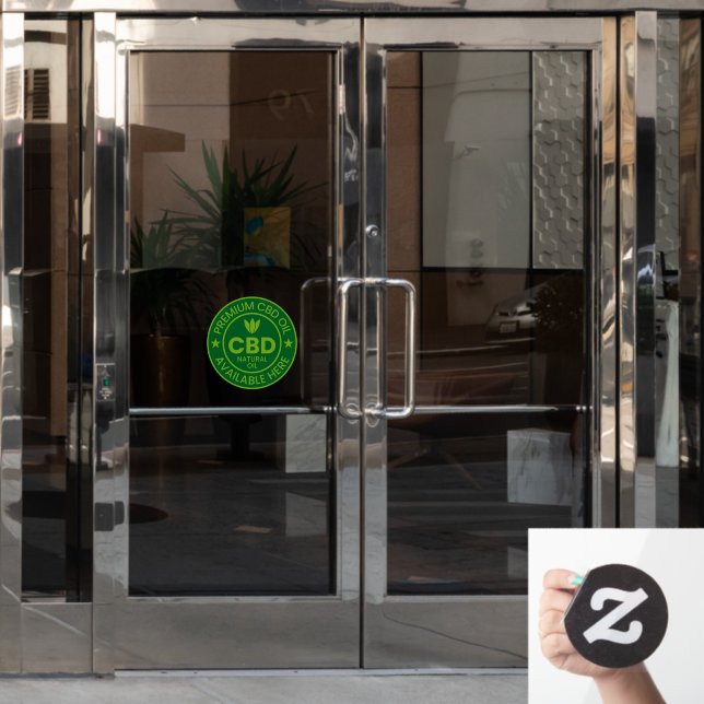 Premium CBD Oil Available Here Advert (Office Door)