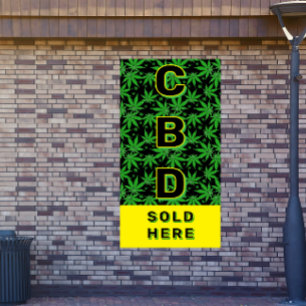 Premium CBD Oil Sold Here Advert Large Banner