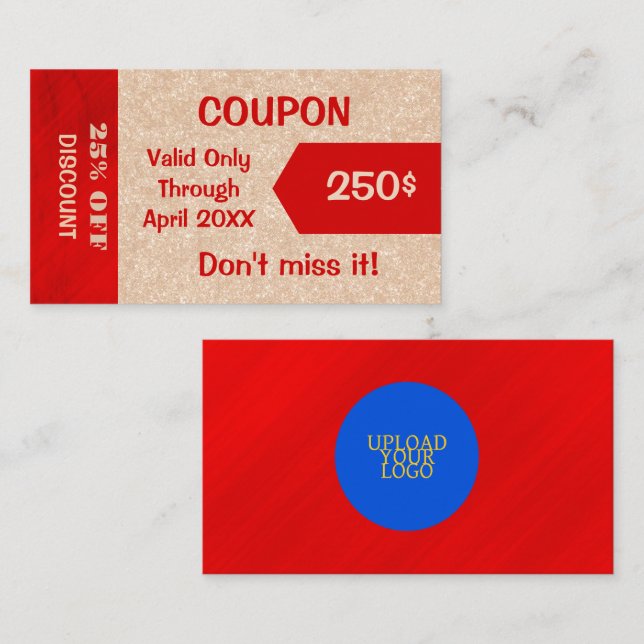 Premium Coupon Discount Card (Front/Back)