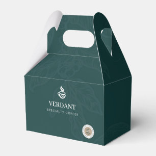 Premium Dark Green Cafe Pastry And Coffee Bean Box