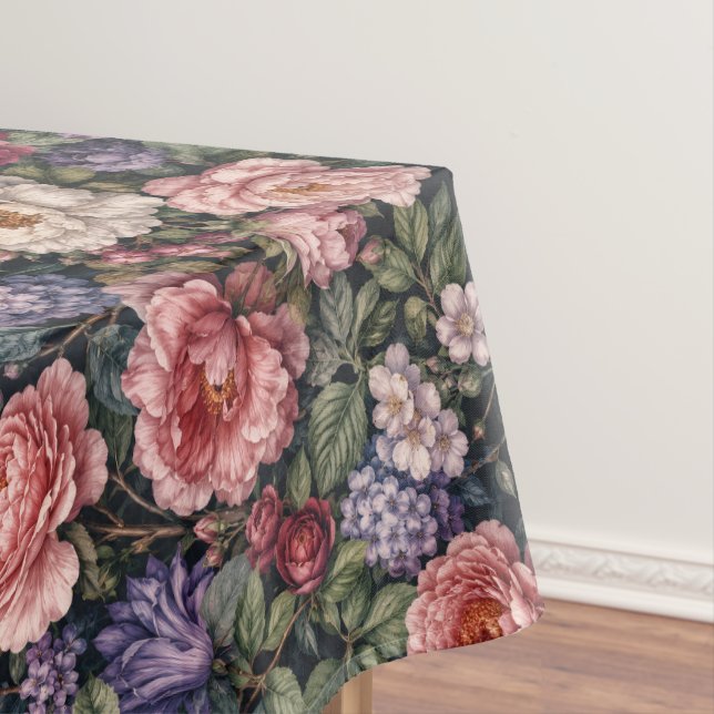 Premium Dense Botanical Floral Arrangement Tablecloth (In Situ)