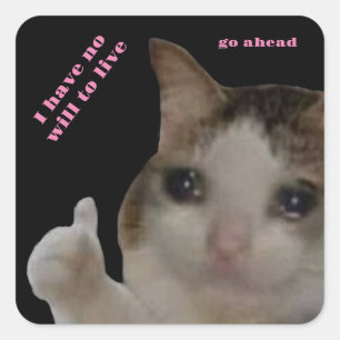 Premium Depressed Cat Sticker