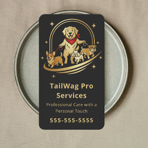 Premium Dog Walker Sitter Trainer Pet Care Service Business Card