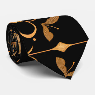 Premium Elegant Black Boho Neck Tie