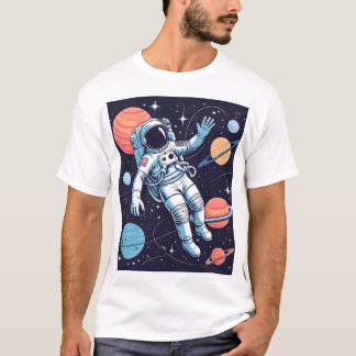 Premium Explorer T-Shirt: Astronaut on a Space Adv T-Shirt