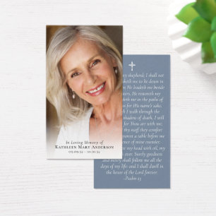 Premium Full Photo Memorial Prayer Card