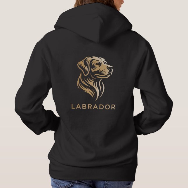 Premium Gold Labrador Design Hoodie (Back)