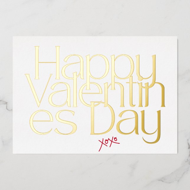 PREMIUM GOLD MODERN XOXO HEART VALENTINES DAY (Front)