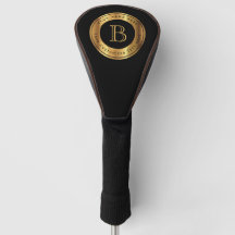 Premium Gold Monogram Golf Head Cover