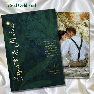 Premium Green Gold Foil PHOTO Wedding 