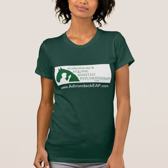 Premium green women's shirt with Adk EAP logo (Front)