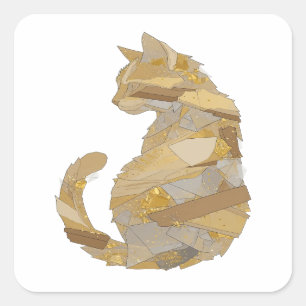 Premium Grey Abstract Square Sticker