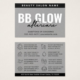 Premium Grey BB Glow Facial After Care Card