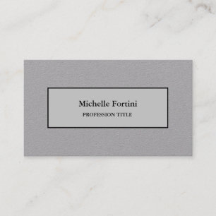 Premium Grey Elegant Plain Minimalist Business Card