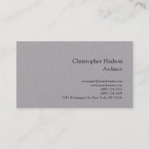 Premium Grey Simple Plain Architect Business Card