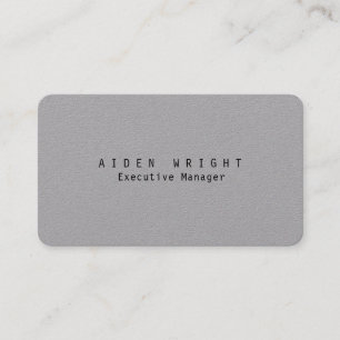Premium Grey Trendy Stylish Modern Minimalist Business Card