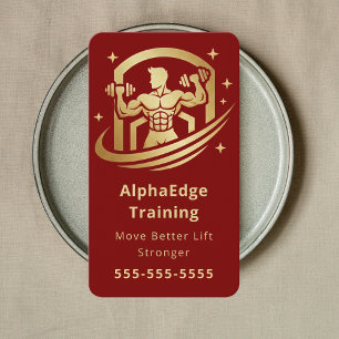 Premium Gym Trainer Fitness Coach Personal Trainer Business Card