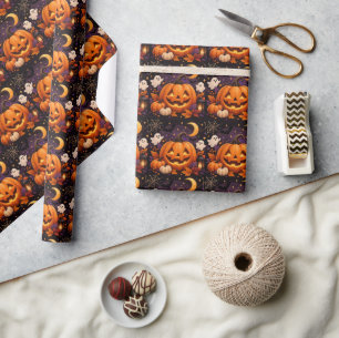 Premium Halloween Wrapping Paper – Cosy Pumpkins,