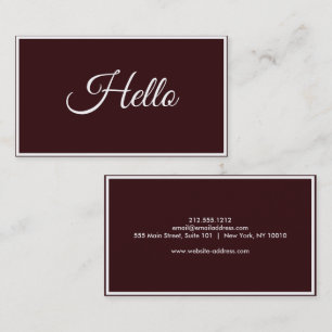 Premium Hello Business Card