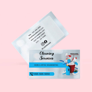 Premium House Cleaning & Maid Services Business Card