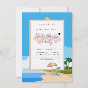Premium invitations, Beach Bachelorette party Invitation