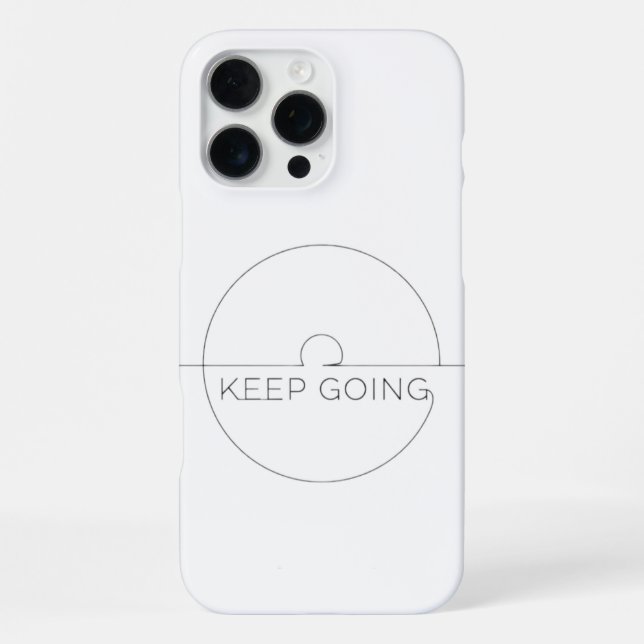 Premium iPhone Cover ‘Keep Going’ - Minimalist (Back)