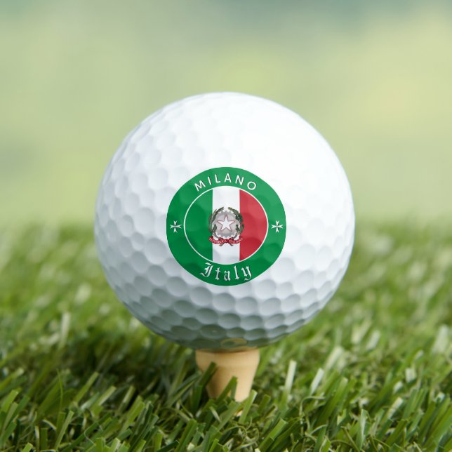 Premium Italy Golf Ball, Milano, Italian Flag Balls (Insitu Tee)