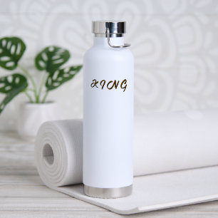 Premium KING Stainless Beverage Container White Water Bottle