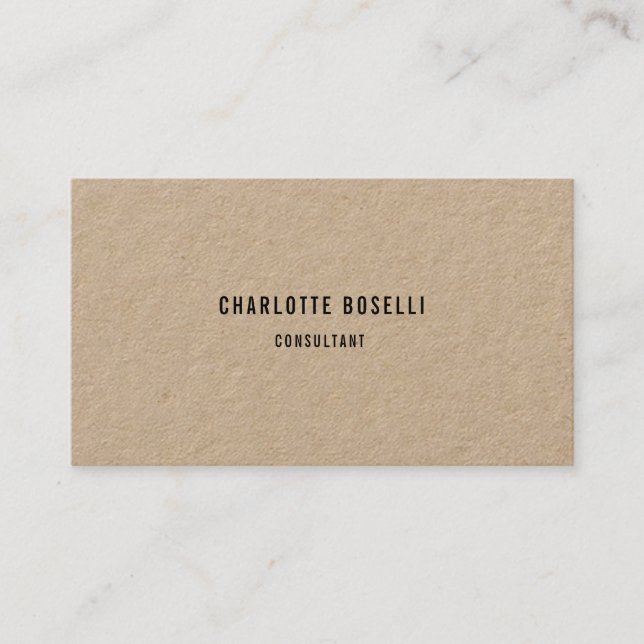 Premium Kraft Elegant Classic Professional Simple Business Card (Front)