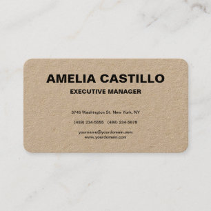 Premium Kraft Modern Elegant Simple Minimalist Business Card