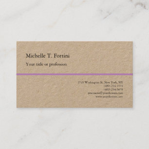 Premium Kraft Plain Minimalist Simple Modern Business Card